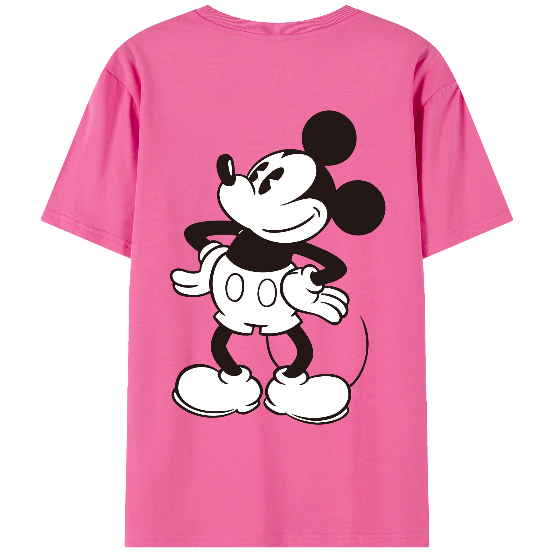 ミッキーマウス Mickey Mouse レディース半袖Tシャツ(バックプリント)